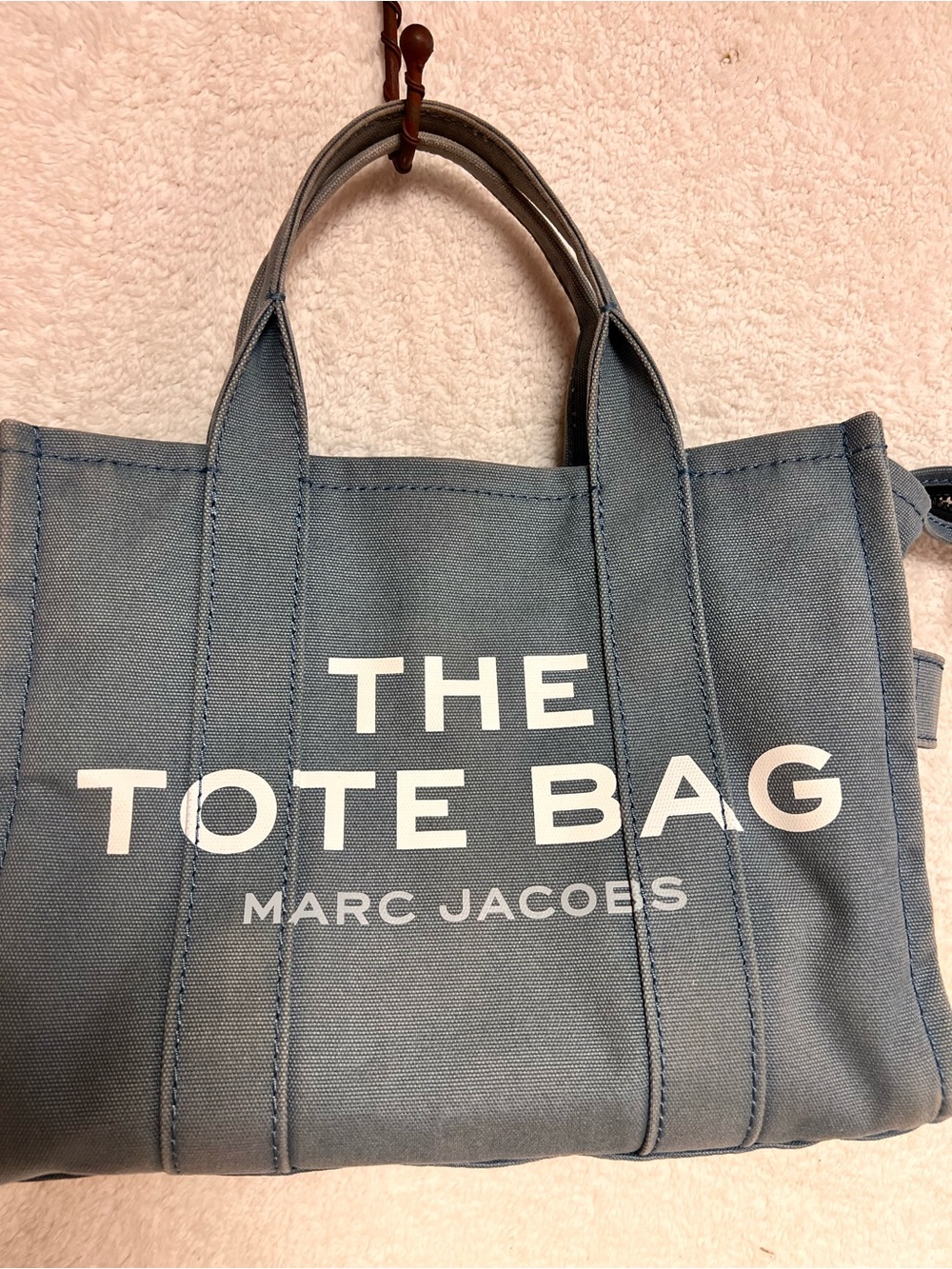 Marc Jacobs Slate Blue Canvas 'The Tote Bag' - Picture 2 of 15